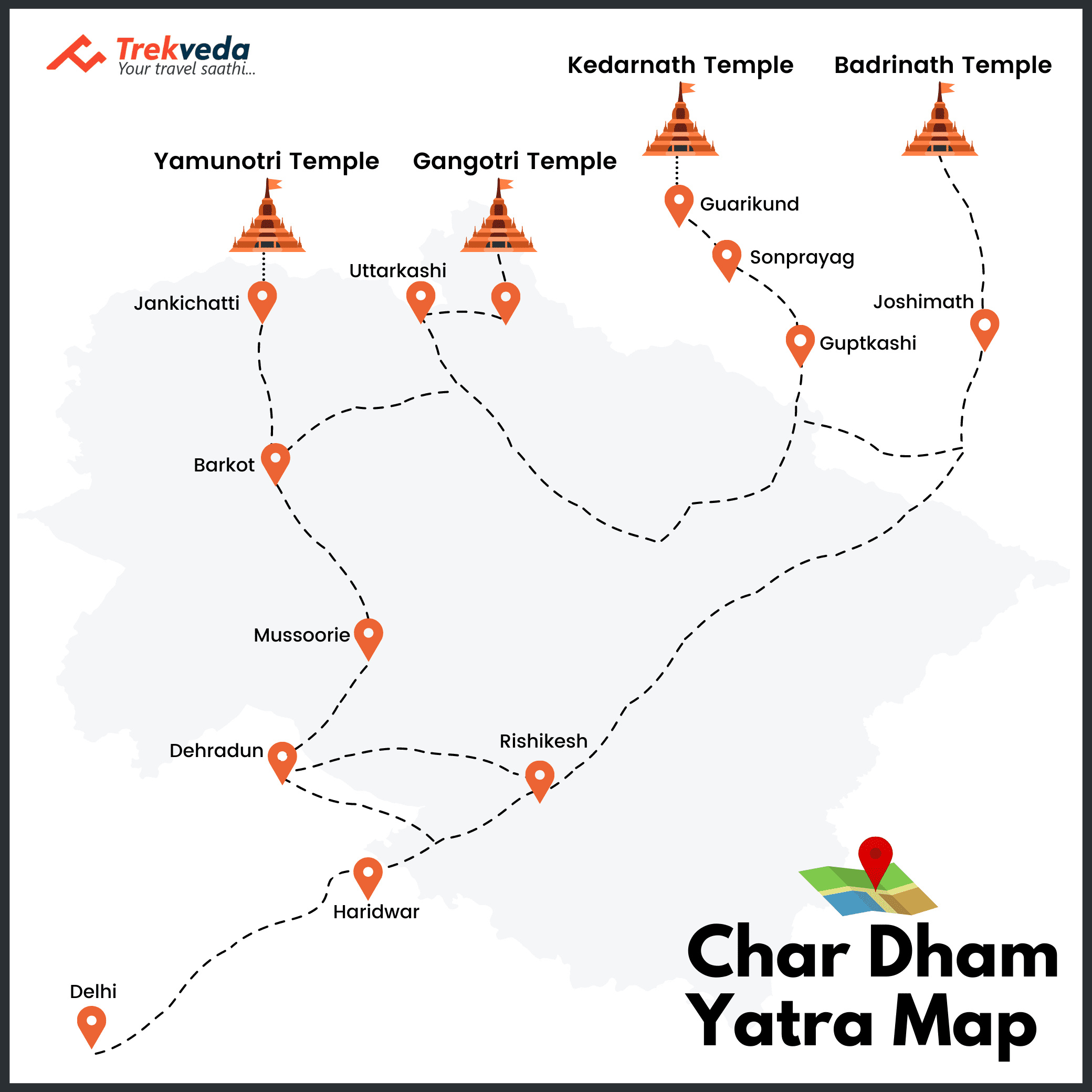 Char Dham Map
